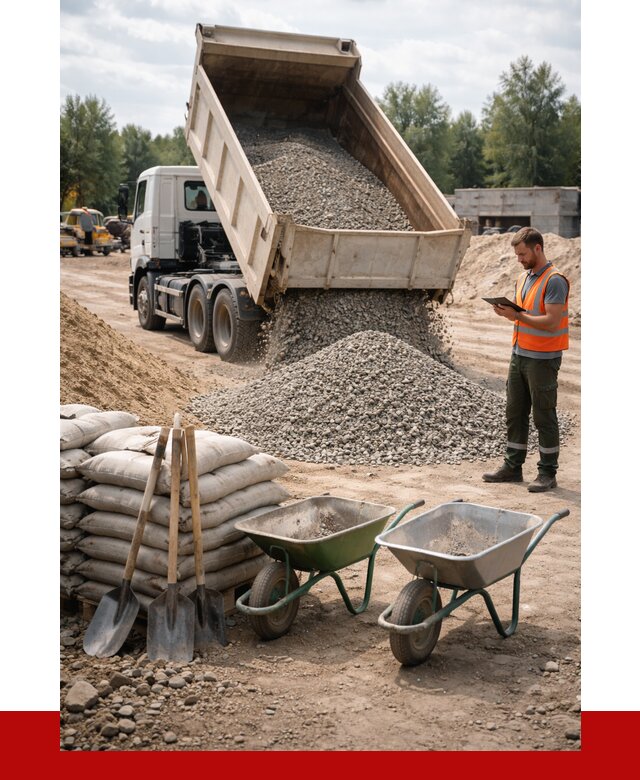 Доставка нерудных материалов в Мысках от 1217 руб. | ПРОНЕРУДМси
