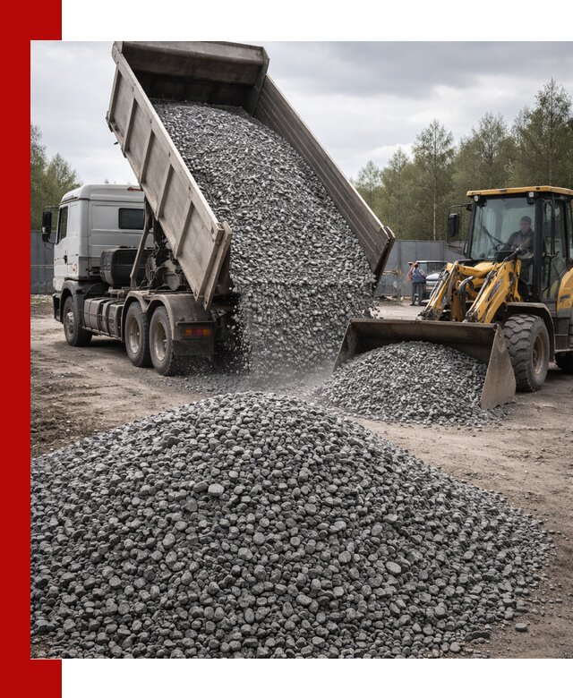 Доставка и продажа щебня гранитного в Мысках