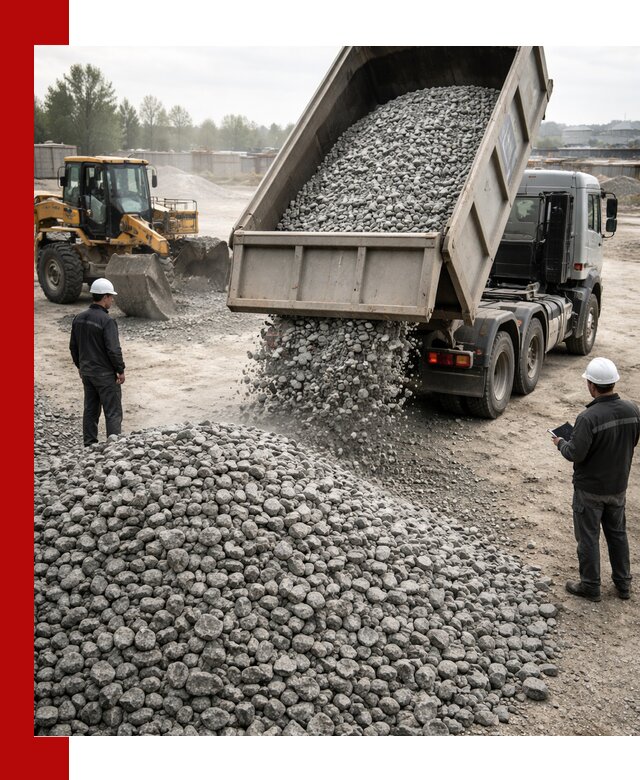 Доставка гранитного щебня фракции 20-40 в Мысках