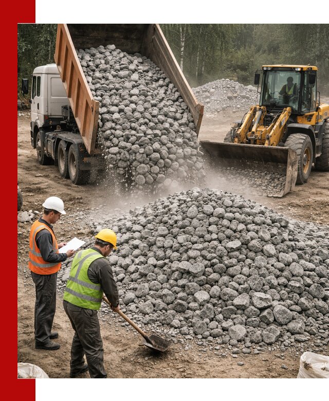 Гранитный щебень фракция 70-150 доставка в Мысках