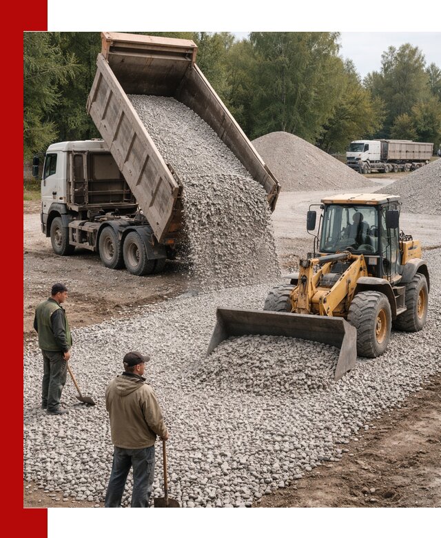 Купить гравийный щебень фракция 20-40 в Мысках с доставкой