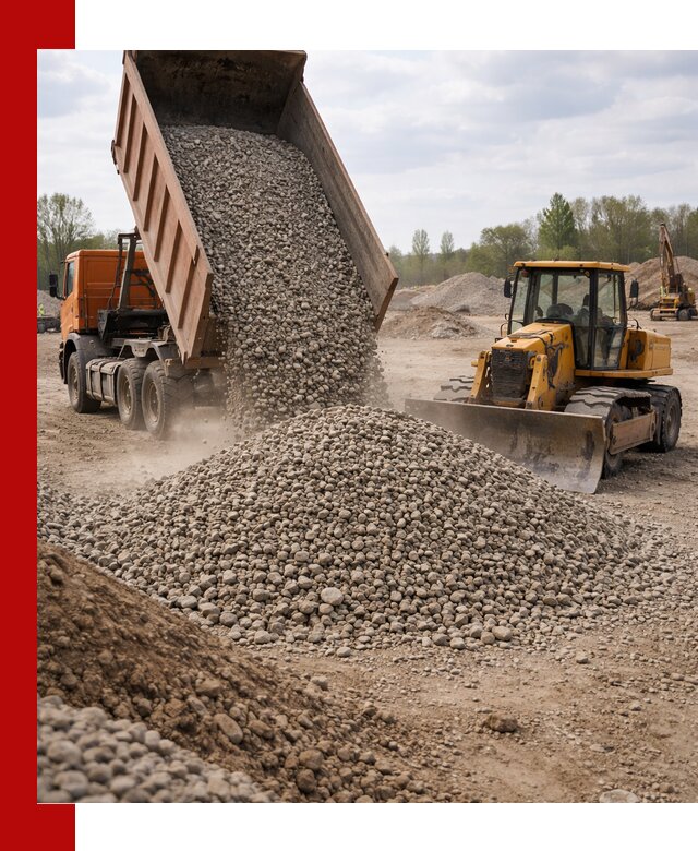 Доставка гравийного щебня фракции 40-70 в Мысках