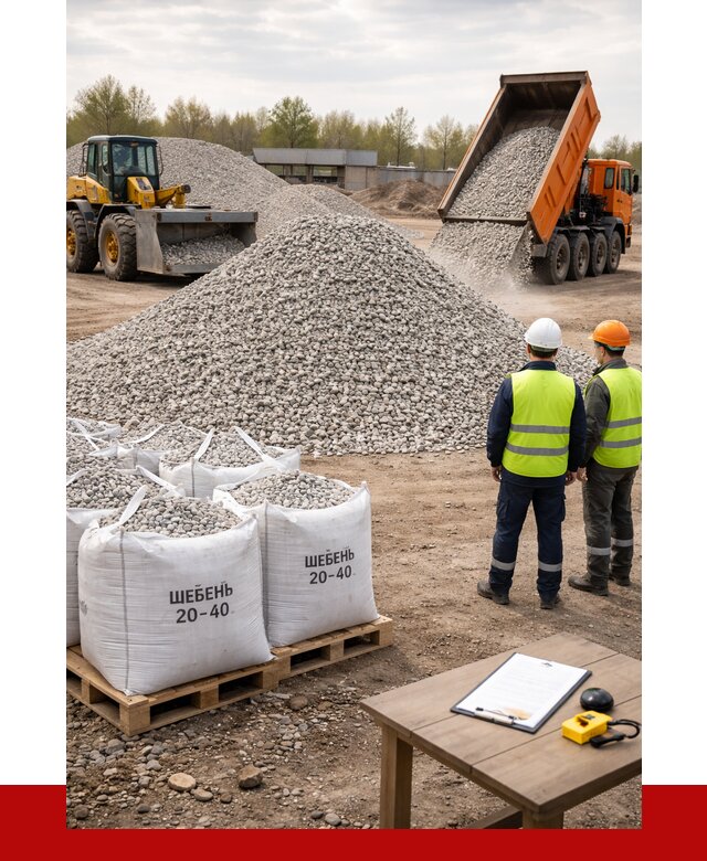 Известняковый щебень 20-40 в Мысках от 2130 р. ПРОНЕРУДМси