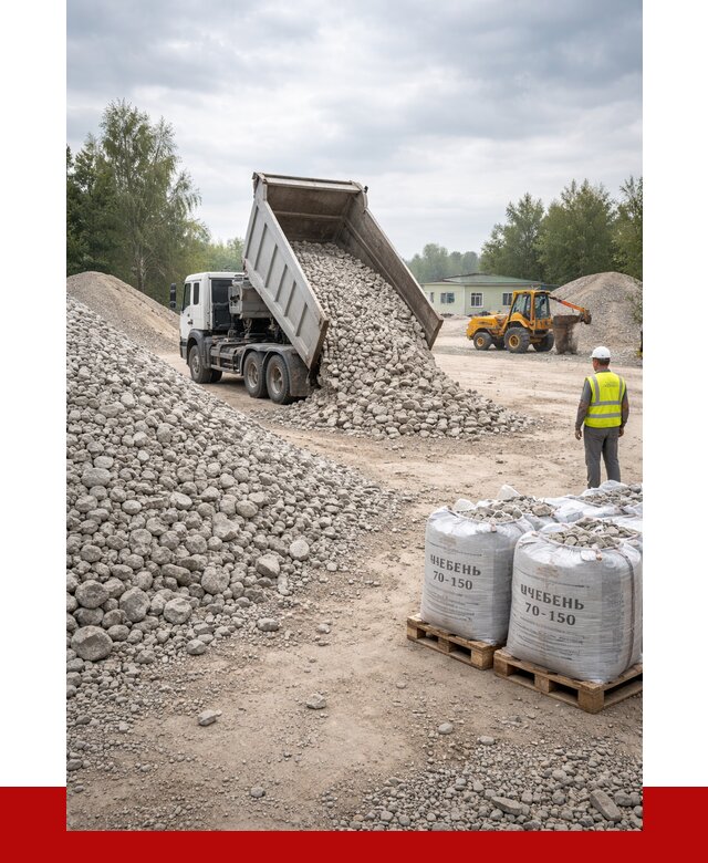 Известняковый щебень фракция 70-150 в Мысках от 1268 р. | ПРОНЕРУДМси