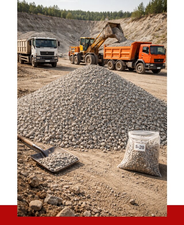 Доломитовый щебень фр. 5-20 в Мысках от 4260 р. | ПРОНЕРУДМси