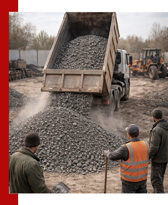 Доставка шлакового щебня в удобные сроки по выгодной цене в Мысках