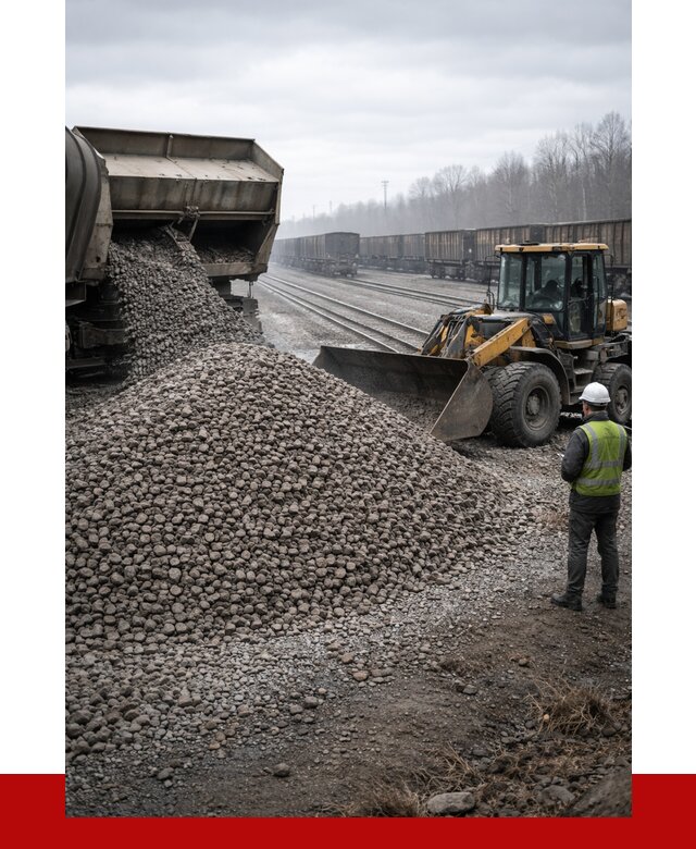 Купить железнодорожный щебень в Мысках от 2840 р. | ПРОНЕРУДМси