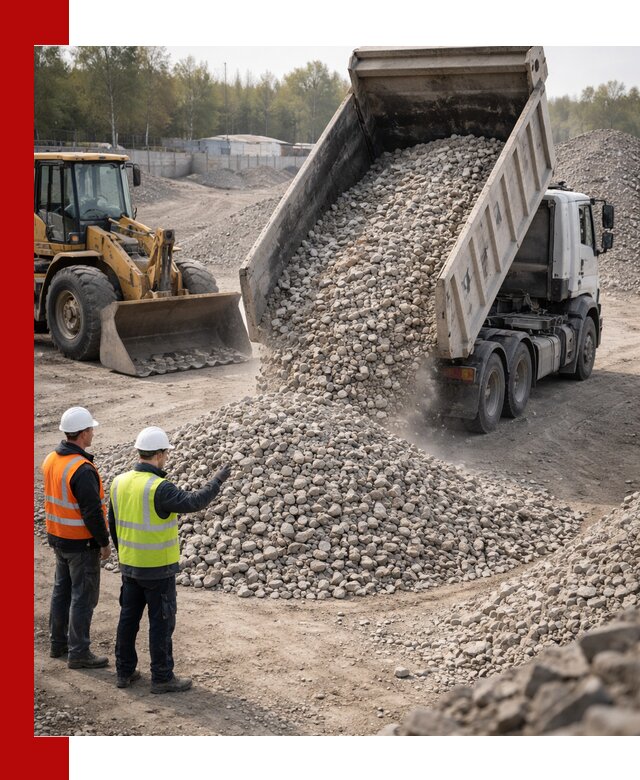 Вторичный щебень фракция 40–70 доставка в Мысках