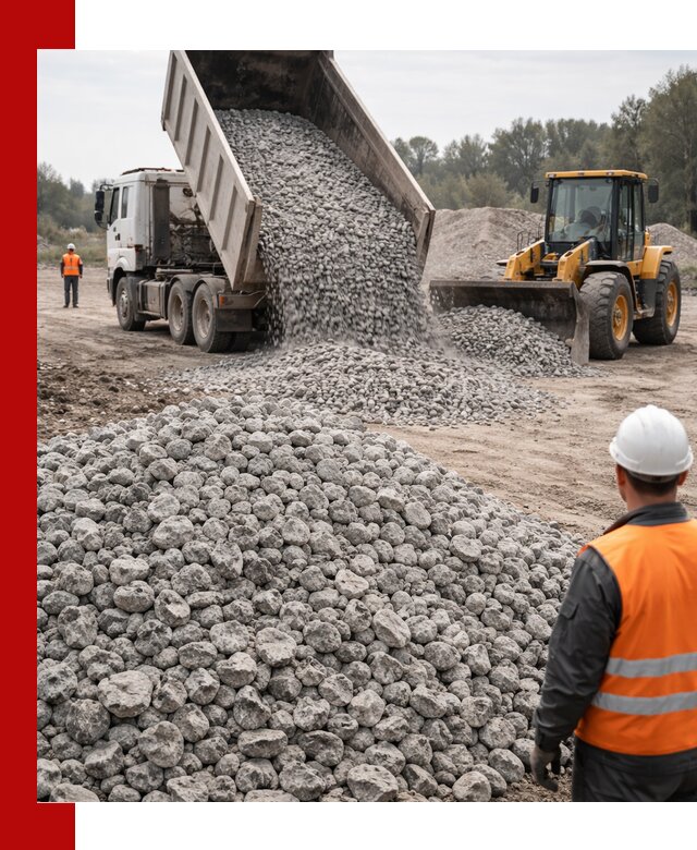 Доставка бетонного щебня фракции 20-40 в Мысках