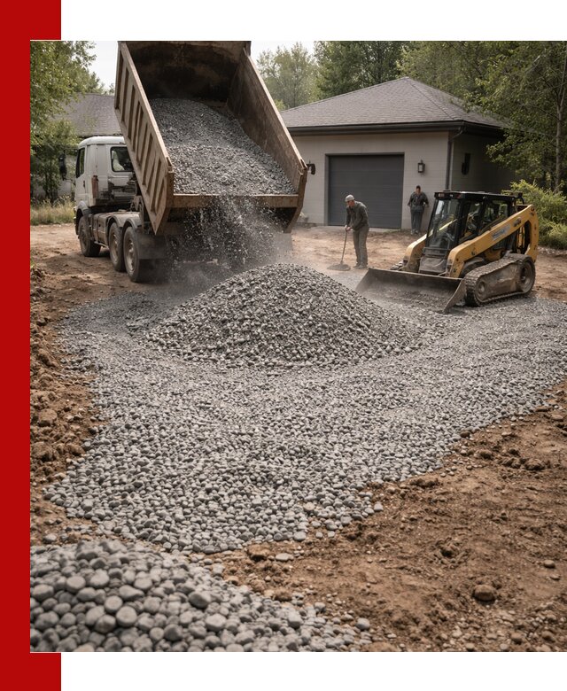 Щебень для парковки в Мысках: доставка и укладка качественного материала