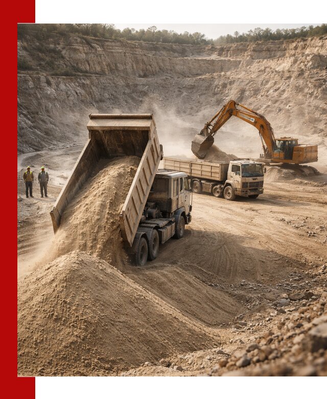 Карьерный песок навалом с доставкой в Мысках