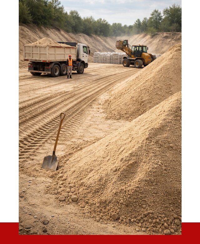 Карьерный песок мелкозернистый в Мысках от 9129 р. | ПРОНЕРУДМси