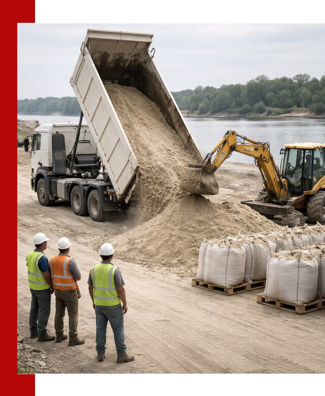 Доставка речного песка в Мысках самосвалами и погрузкой