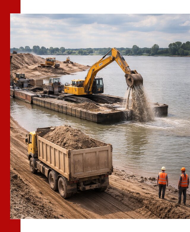 Намывной песок с доставкой в Мысках оптом и в розницу