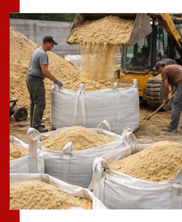 Поставка качественного песка для кладки в Мысках