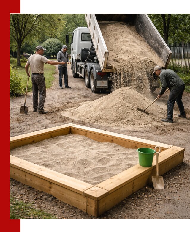 Песок для песочницы с доставкой в Мысках недорого и чистый