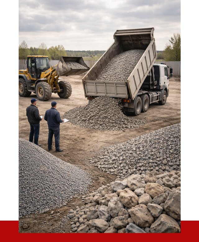 Гравий и камень с доставкой в Мысках от 4260 р. - ПРОНЕРУДМси