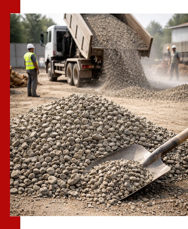 Доставка гравия фракции 20-40 в Мысках с самосвалами