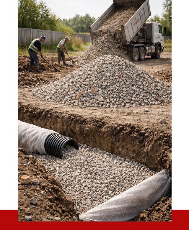 Гравий для дренажа в Мысках от 2231 р., доставка ПРОНЕРУДМси