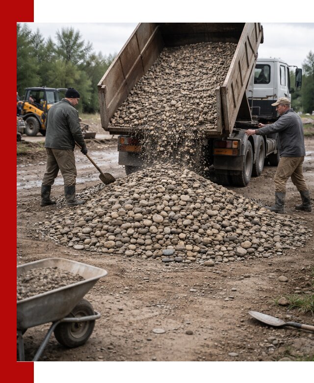 Доставка гальки речной оптом и в розницу в Мысках