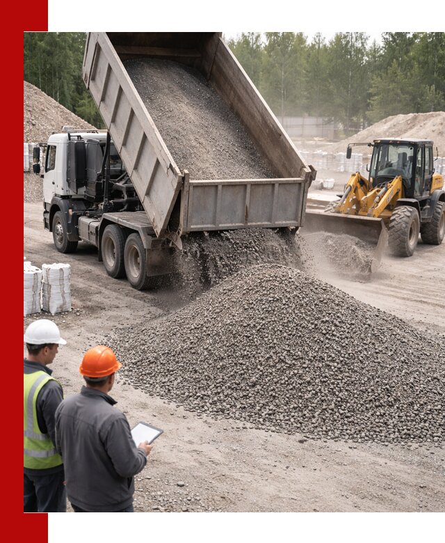 Доставка и продажа гранитного отсева 0-10 в Мысках