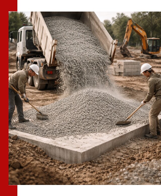 Доставка и продажа отсева для бетона в Мысках