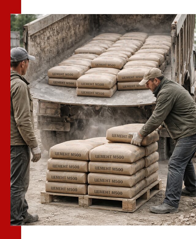 Цемент М500 с доставкой самосвалом в Мысках