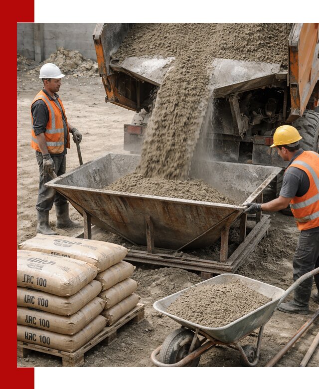 Доставка цементно-песчаной смеси М100 в Мысках