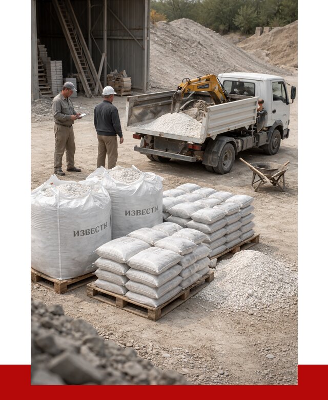 Известь строительная в Мысках с доставкой от 4260 р. | ПРОНЕРУДМси