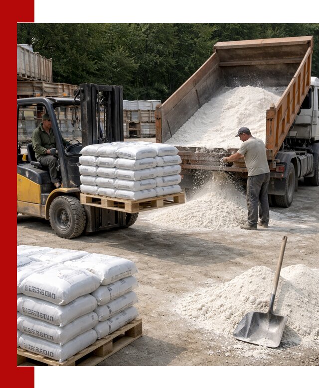 Доставка строительной извести оптом и в розницу в Мысках