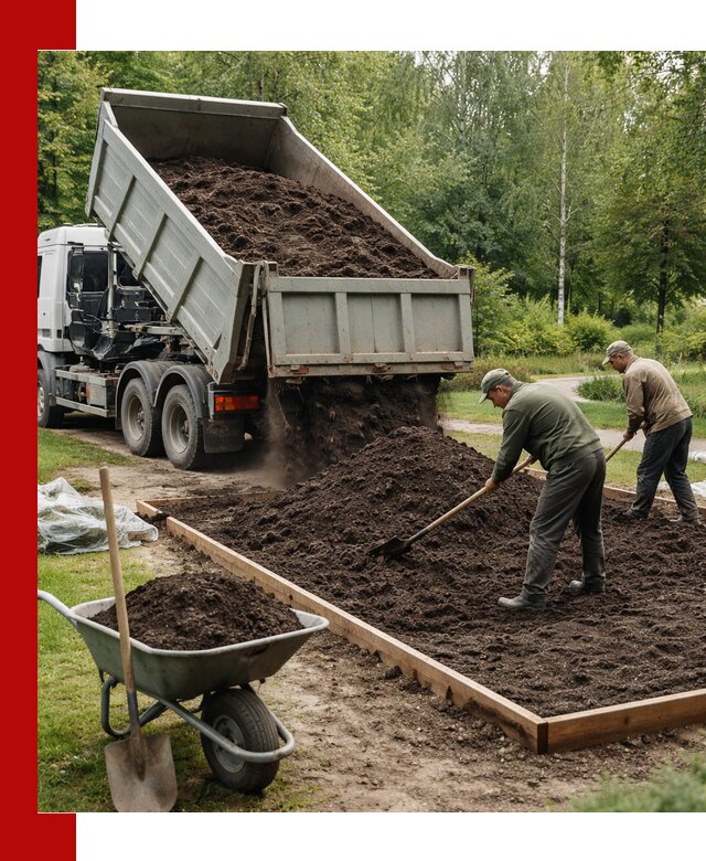Доставка грунта для озеленения и благоустройства в Мысках