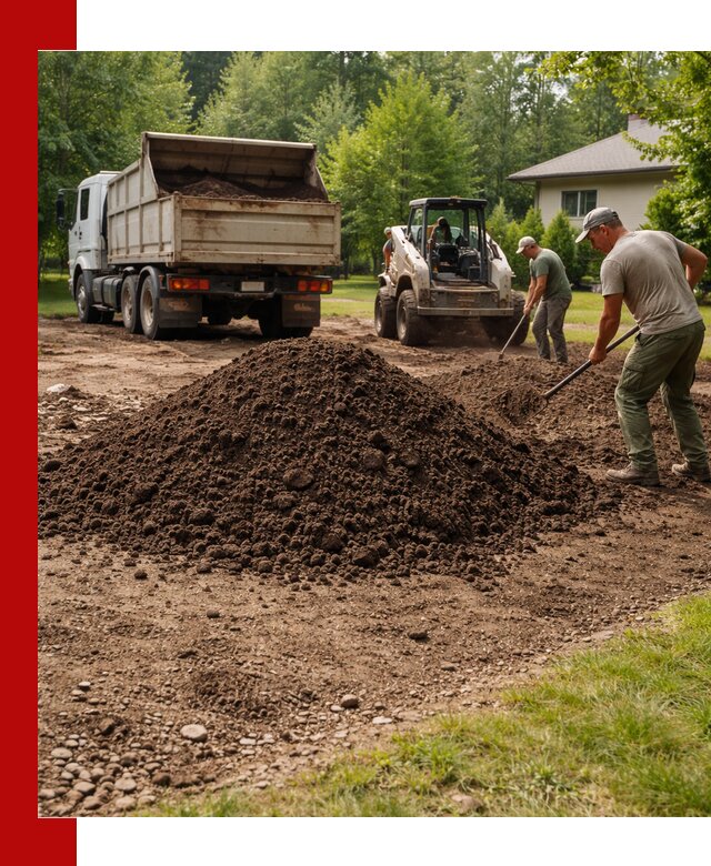 Доставка и укладка грунта для газона в Мысках