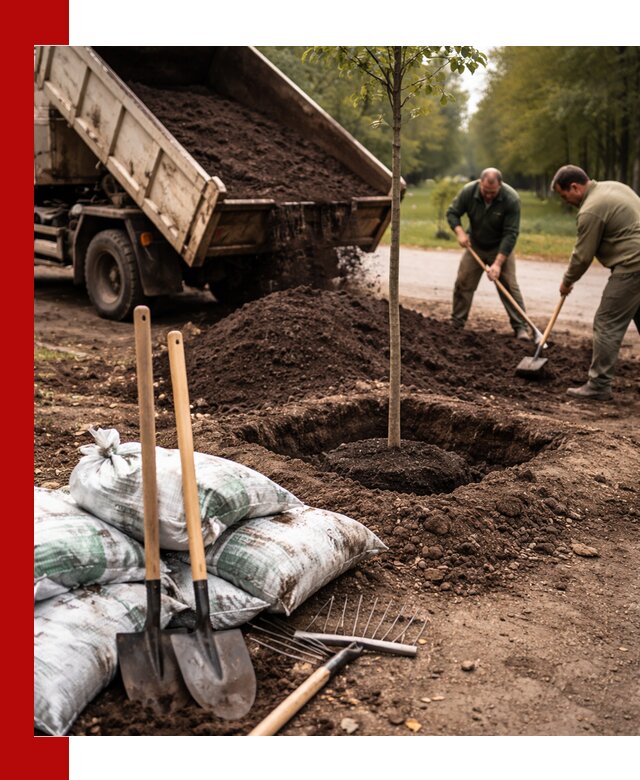 Грунт для посадки деревьев в Мысках — доставка и подготовка почвы
