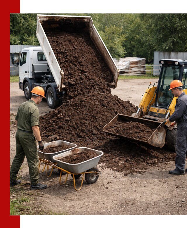 Доставка торфо-земляной смеси в Мысках для огорода и ландшафта