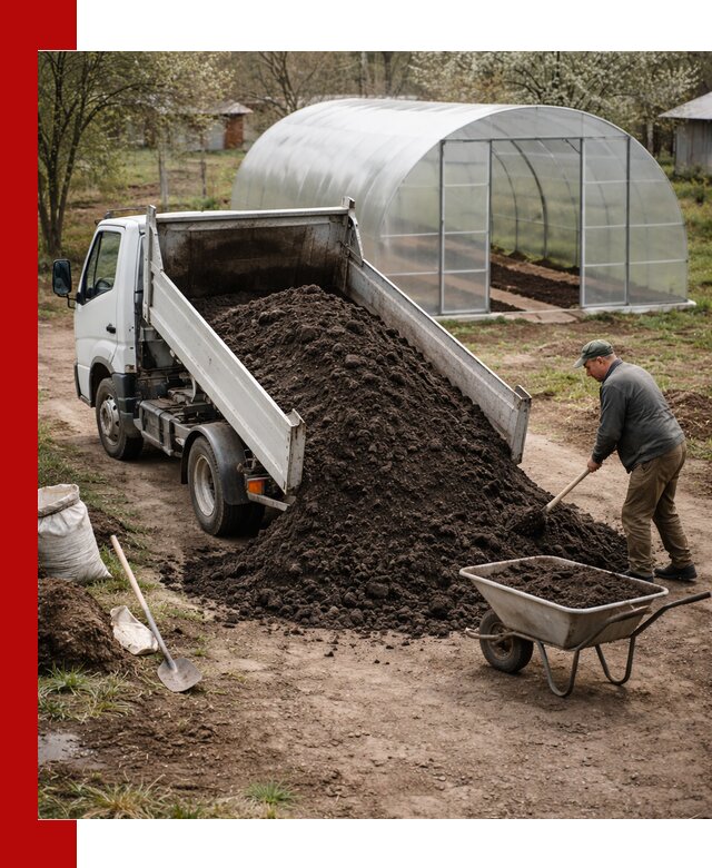 Чернозем для теплицы с доставкой в Мысках