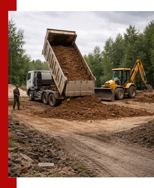 Доставка суглинка самосвалами в Мысках подсыпка и планировка