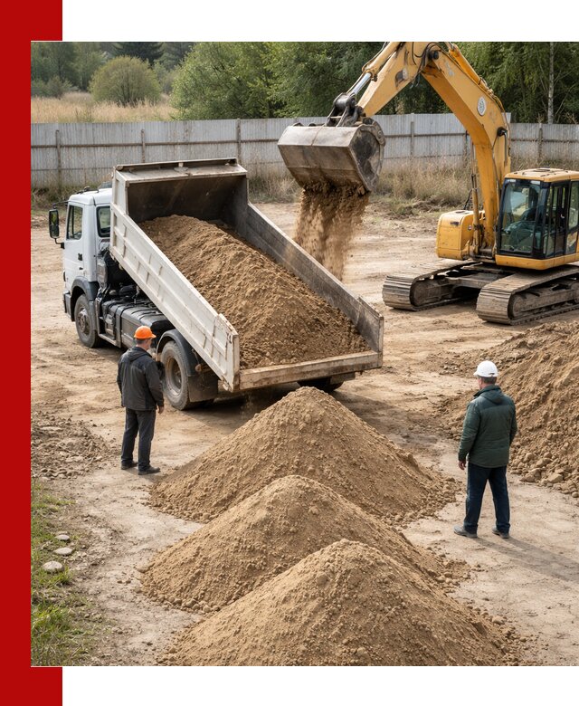 Доставка супеси вагонными и автопартиями в Мысках