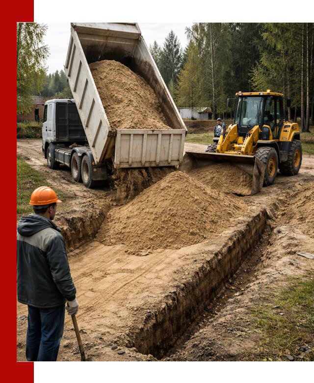 Доставка песчаного грунта в Мысках для строительных работ