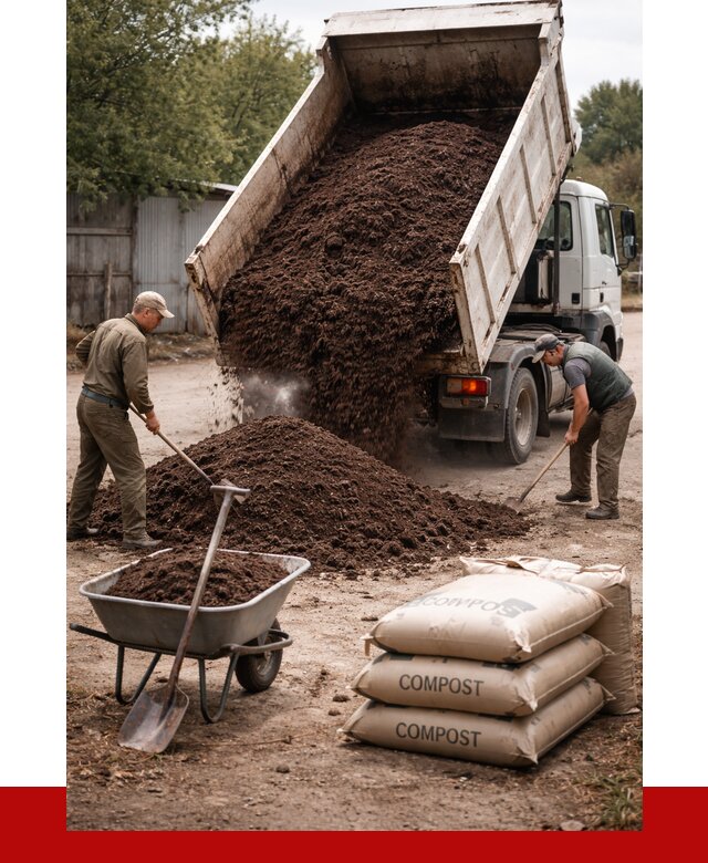 Купить компост в Мысках от 4260 р. за куб с доставкой | ПРОНЕРУДМси