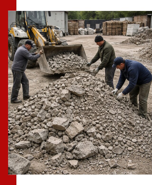 Демонтаж и вывоз бой бетона в Мысках
