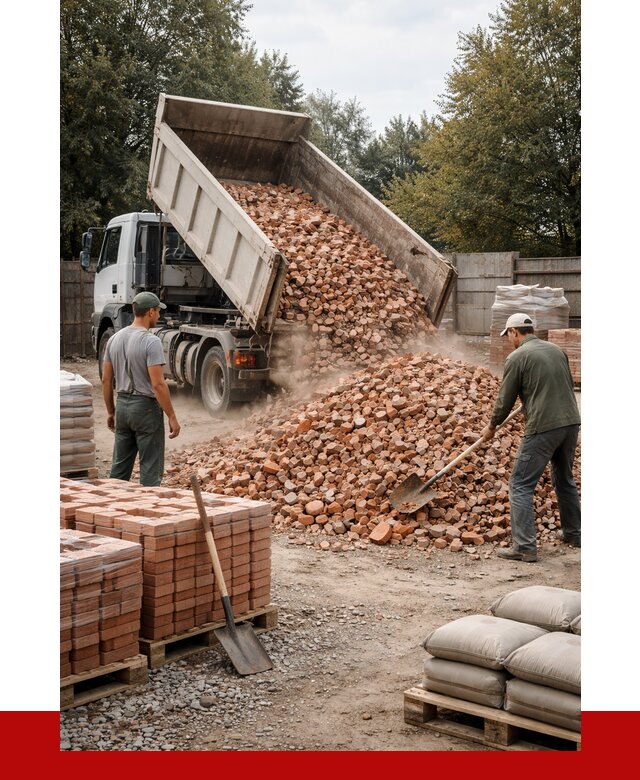 Бой кирпича в Мысках с доставкой от 4260 руб/куб | ПРОНЕРУДМси