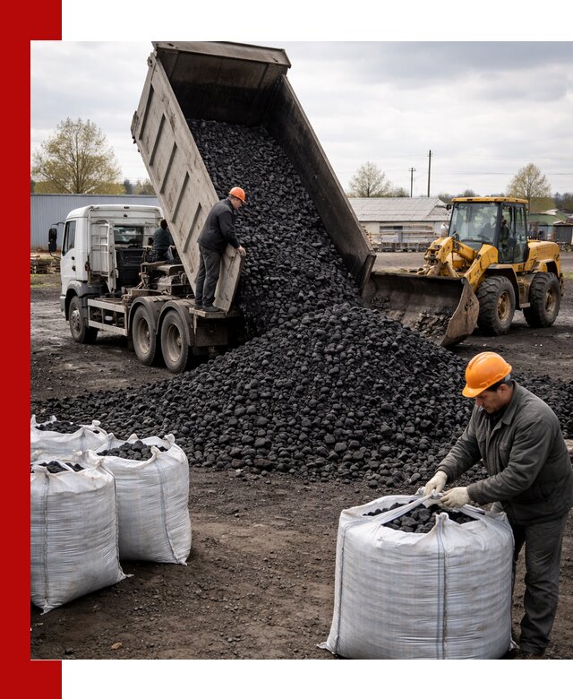 Доставка каменного угля в Мысках оптом и в розницу