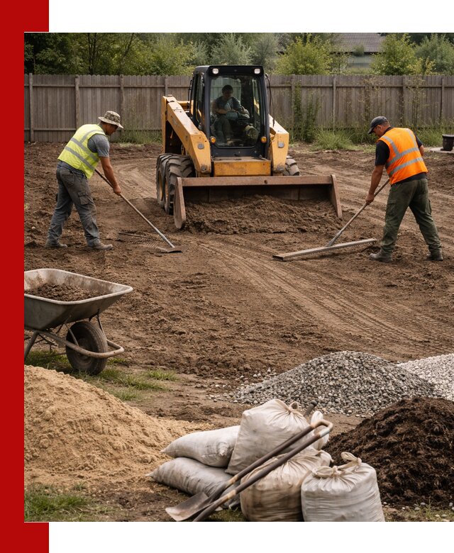 Выравнивание участка под строительство и благоустройство в Мысках