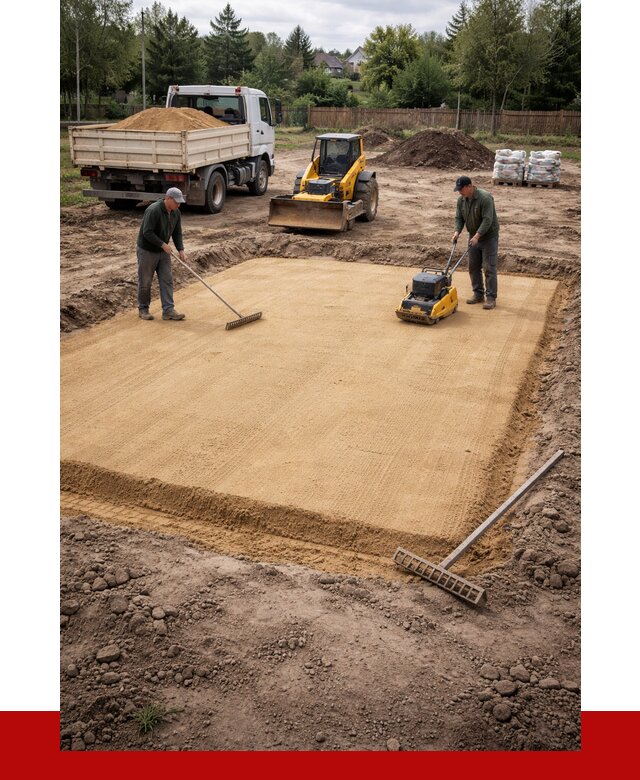 Устройство песчаной подушки в Мысках от 4564 р. ПРОНЕРУДМси